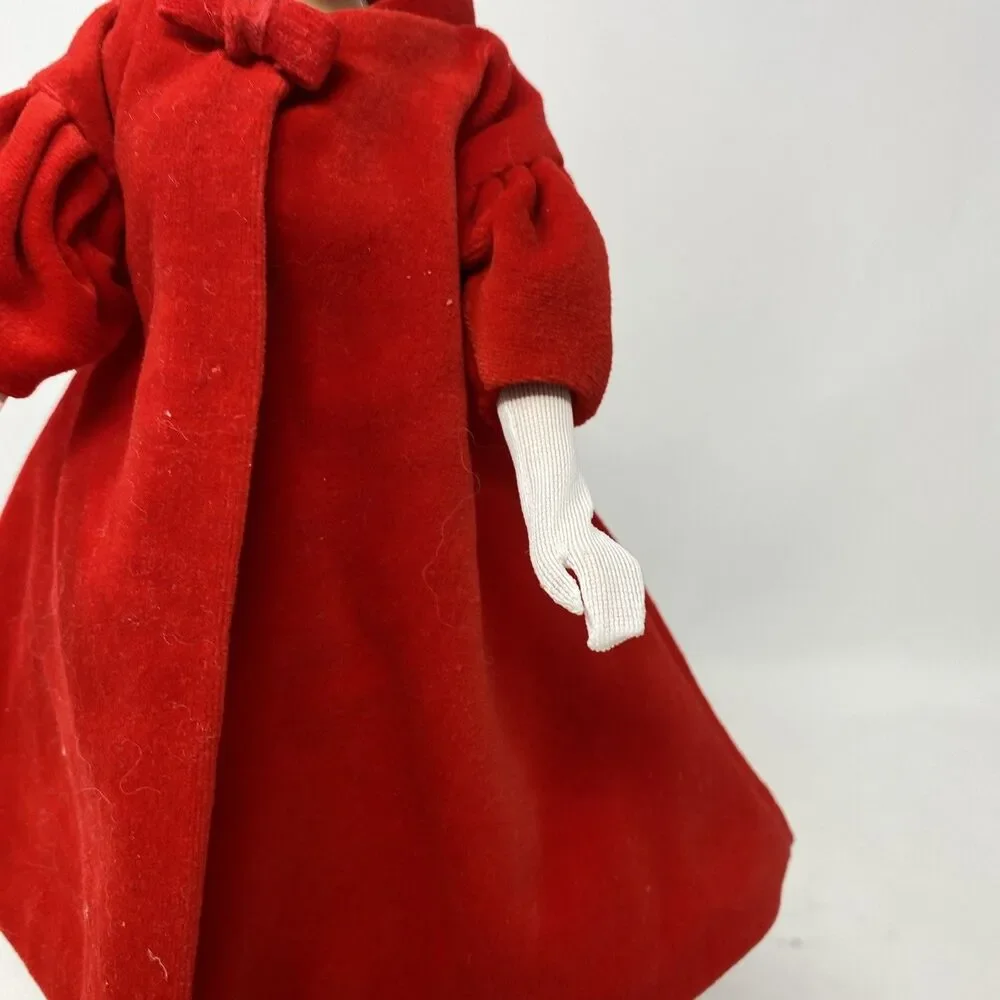 Vintage Brunette Barbie Bubble Cut 1958/1993 Reproduction in Red Velvet Outfit
